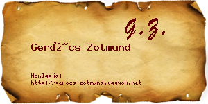 Gerócs Zotmund névjegykártya